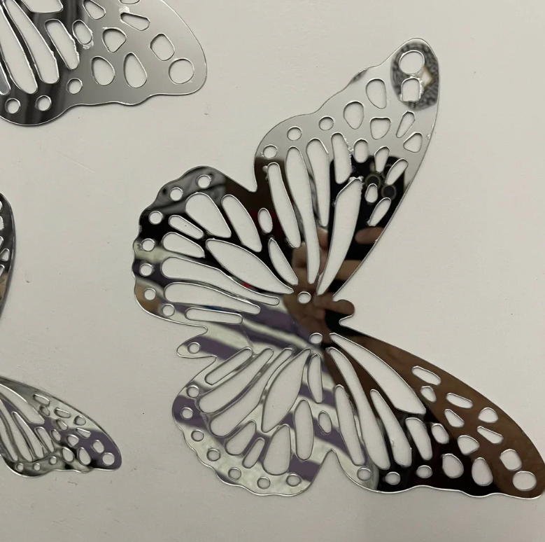 New 2024 Style Acrylic Mirror butterflies set for Wall Decor