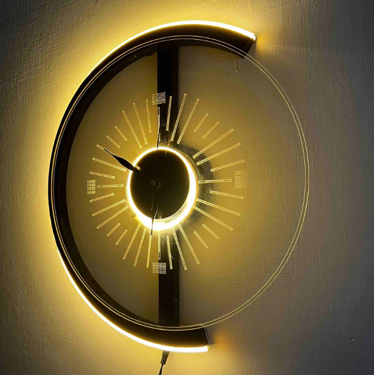 Neon Decorative Wall Art Clock
