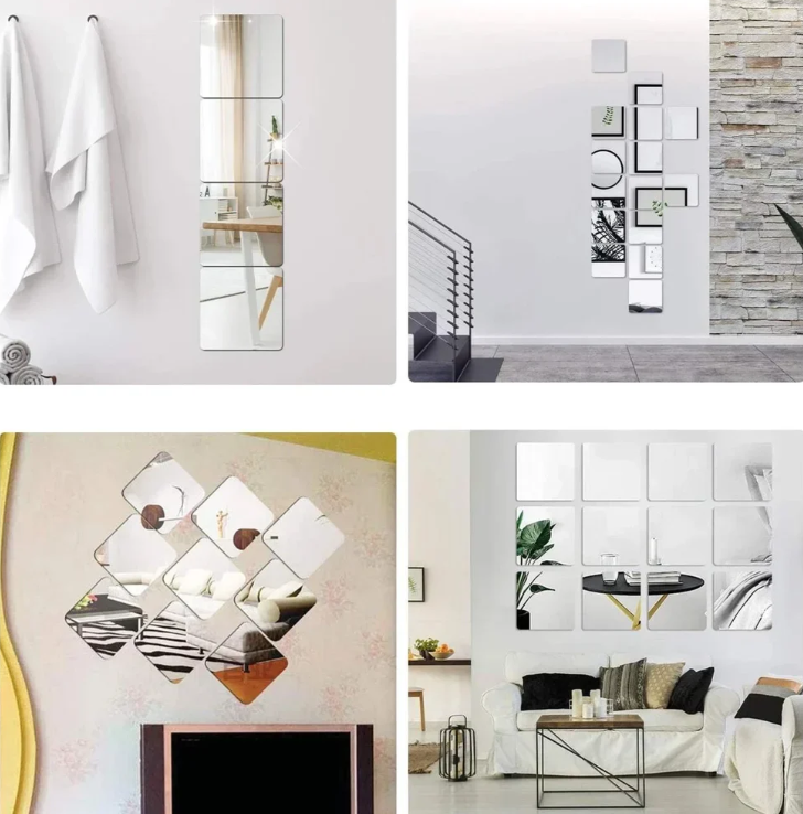 3D Crystals Acrylic Mirrors