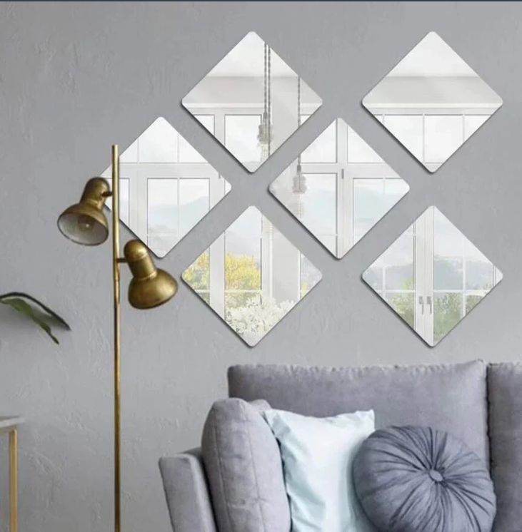 3D Crystals Acrylic Mirrors