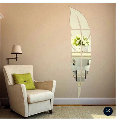 Acrylic Leaf Mirror gold and silver